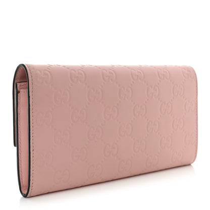 Gucci Guccissima Signature Crystal Cat Continental Flap Wallet Light Candy Pink 3 of 10