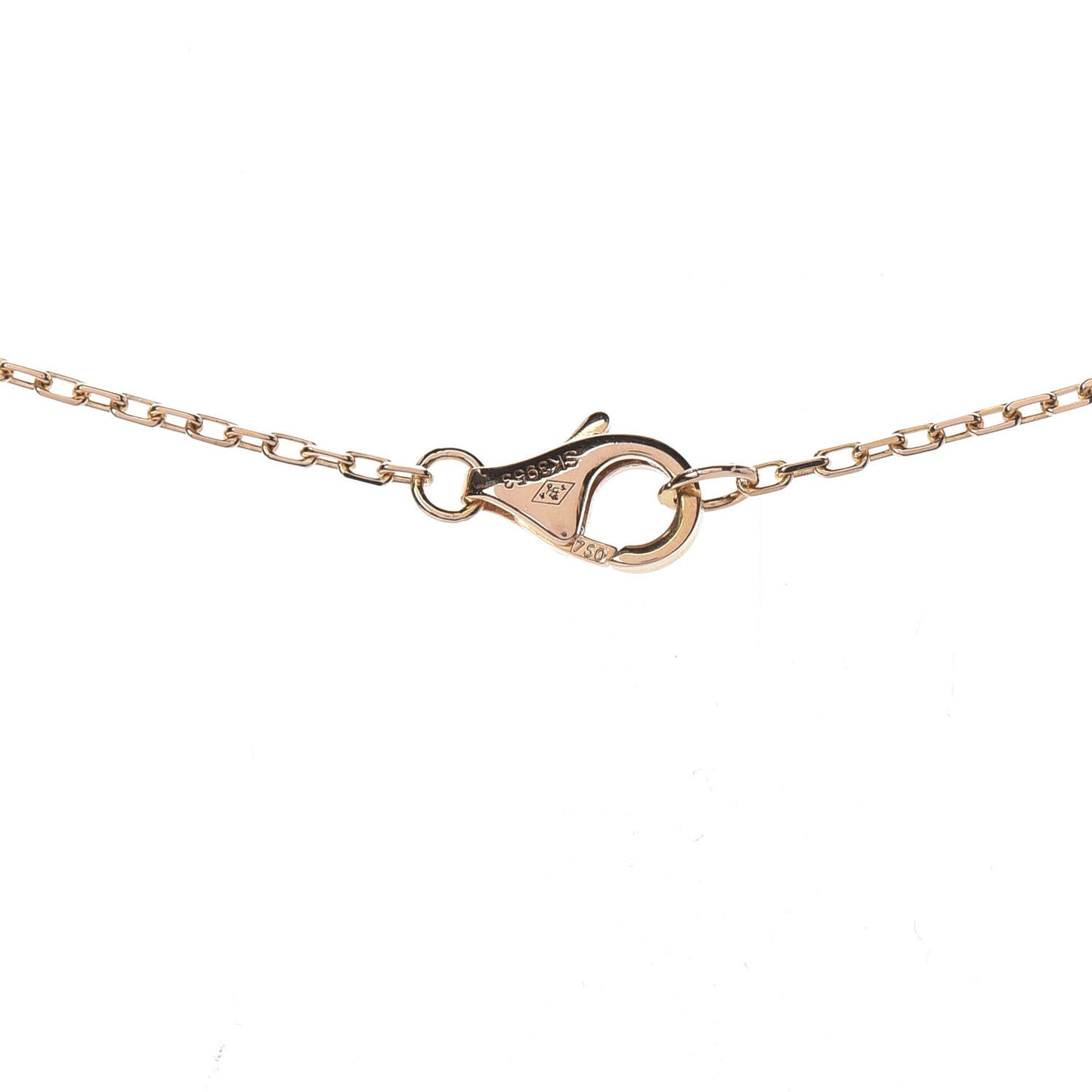18K Pink Gold Diamond Logo Pendant Necklace