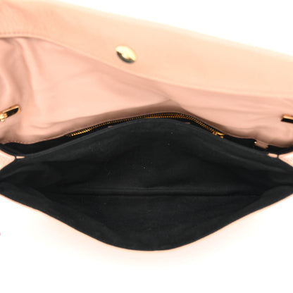 Balenciaga Chevre Gold Metallic Edge Hardware Envelope Clutch Rose Des Sables 4 of 11