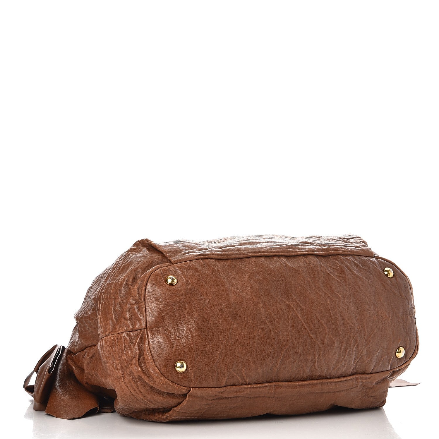 Prada Nappa Antique Bow Tote Bag Cocco 4 of 10