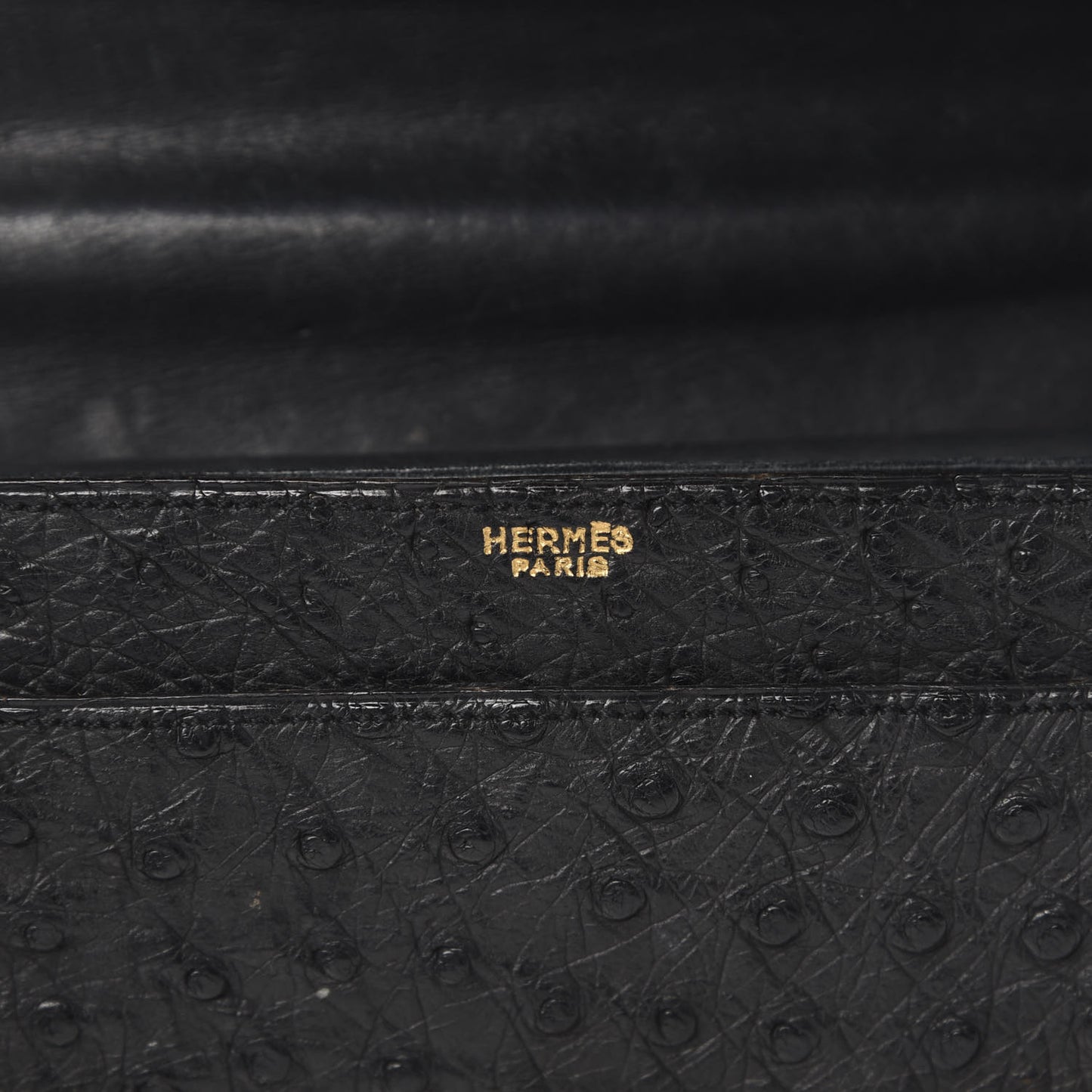 Ostrich Palonnier Bag Black