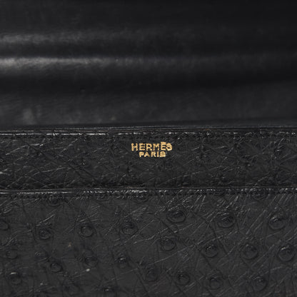 Hermes Ostrich Palonnier Bag Black 6 of 19