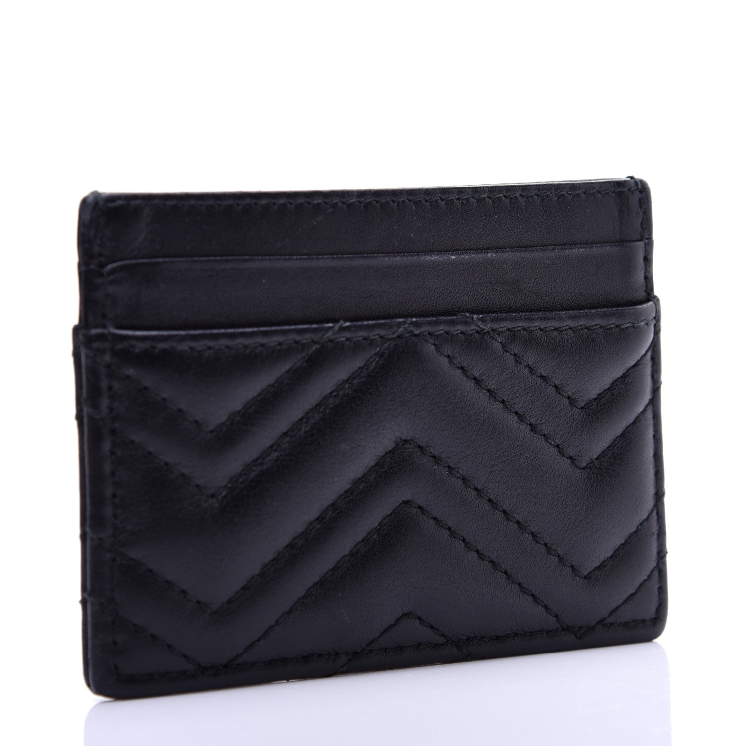 Gucci Calfskin Matelasse GG Marmont Card Holder Black 3 of 9