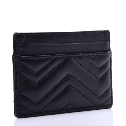 Gucci Calfskin Matelasse GG Marmont Card Holder Black 3 of 9