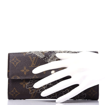 Louis Vuitton Monogram Dentelle Sarah Wallet Silver 2 of 11