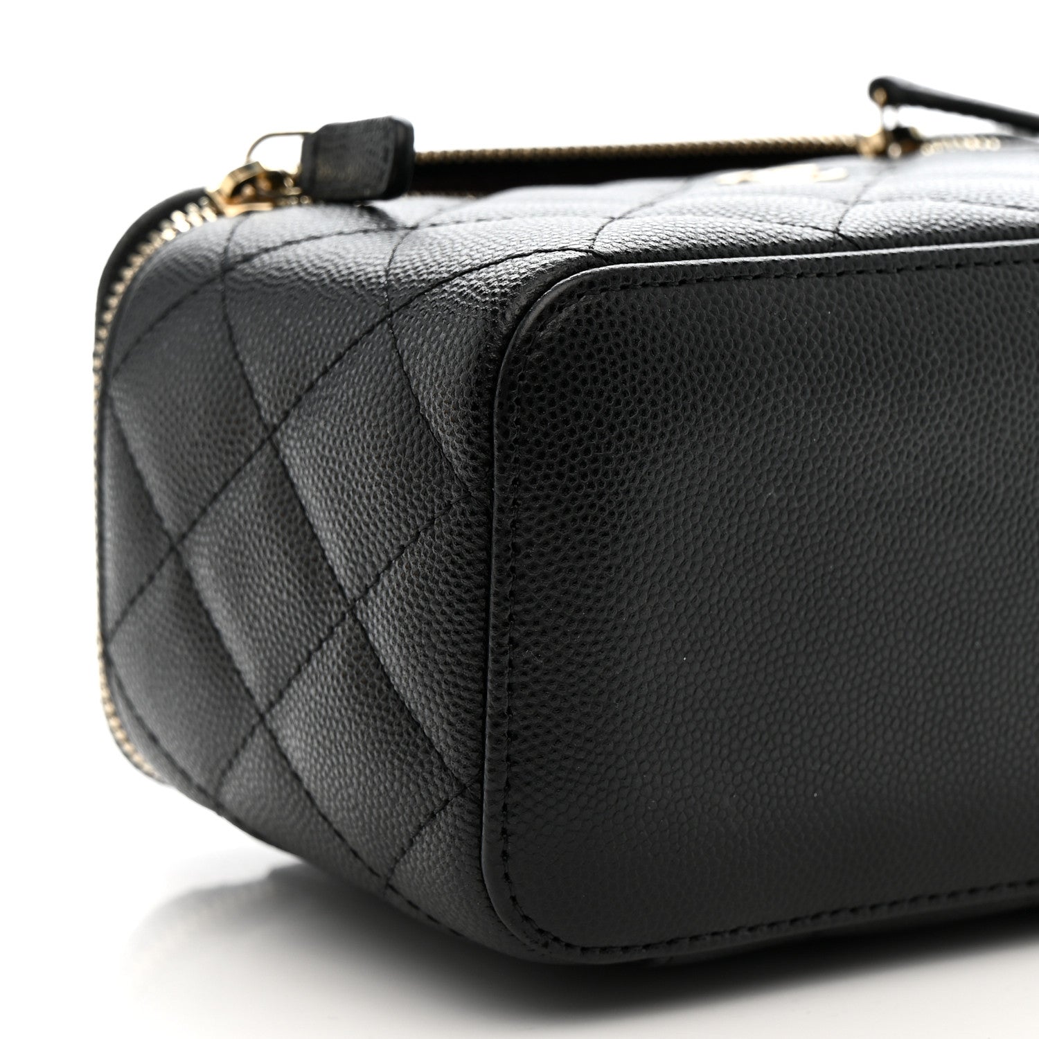 Chanel Caviar Quilted Small Vanity Case With Chain Black 9 of 12