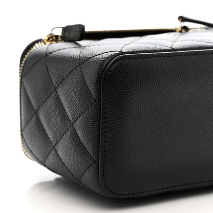 Chanel Caviar Quilted Small Vanity Case With Chain Black 9 of 12