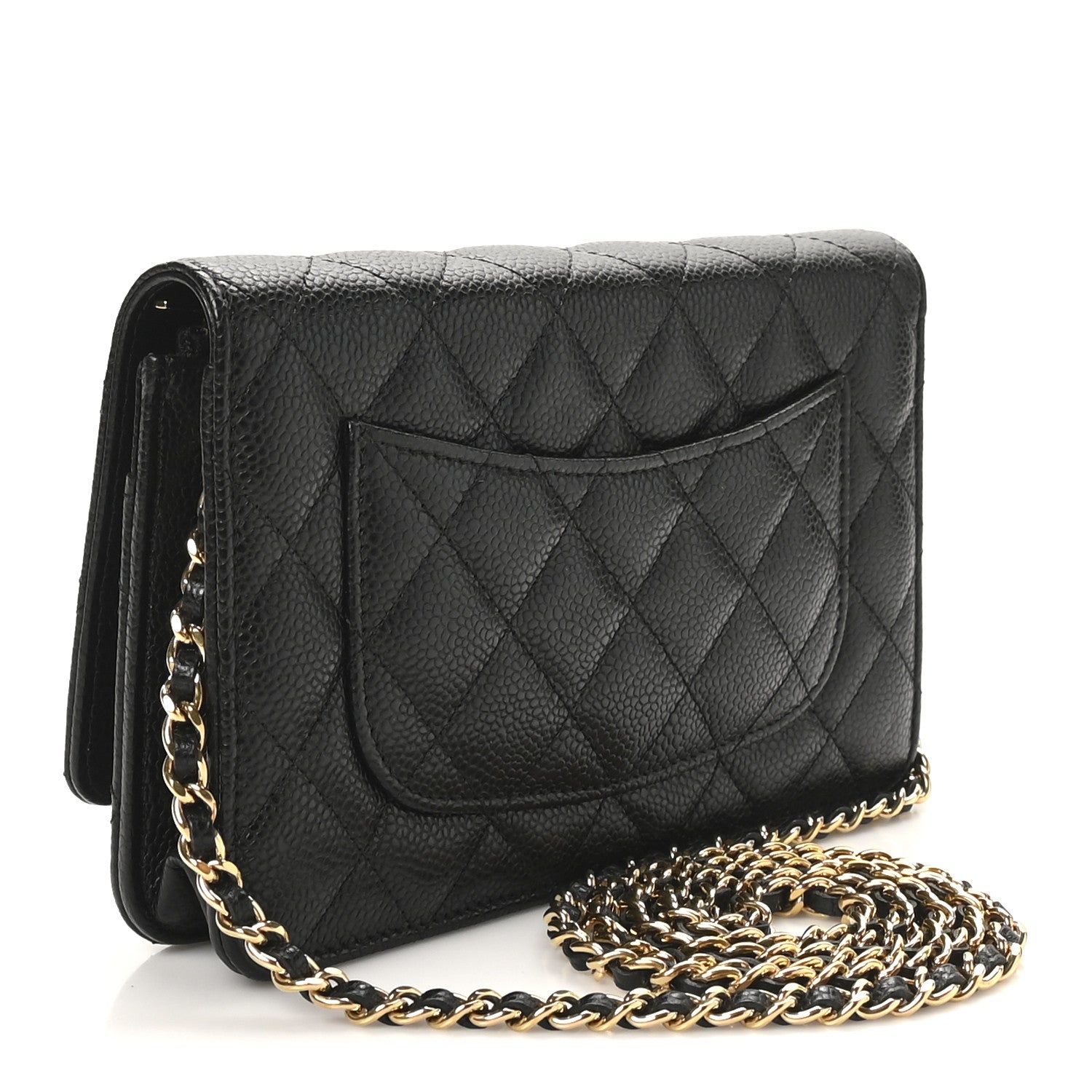 Chanel Caviar Quilted Wallet on Chain WOC Black 3 of 12