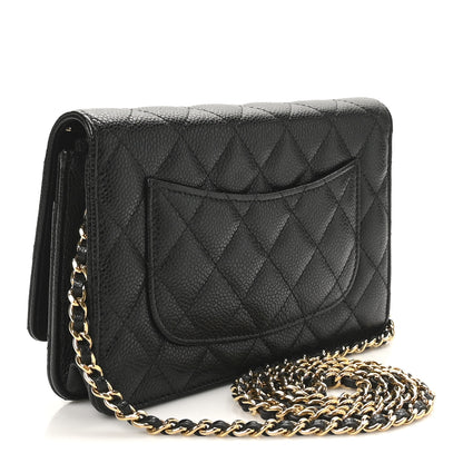 Chanel Caviar Quilted Wallet on Chain WOC Black 3 of 12