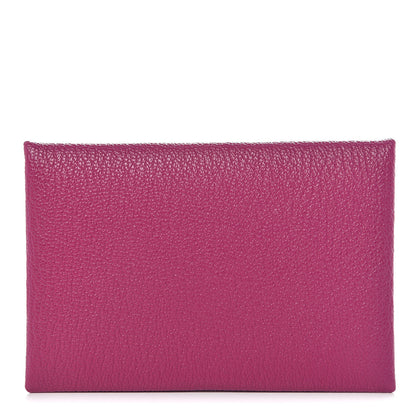 Hermes Chevre Mysore Calvi Card Case Rose Pourpre 1 of 7