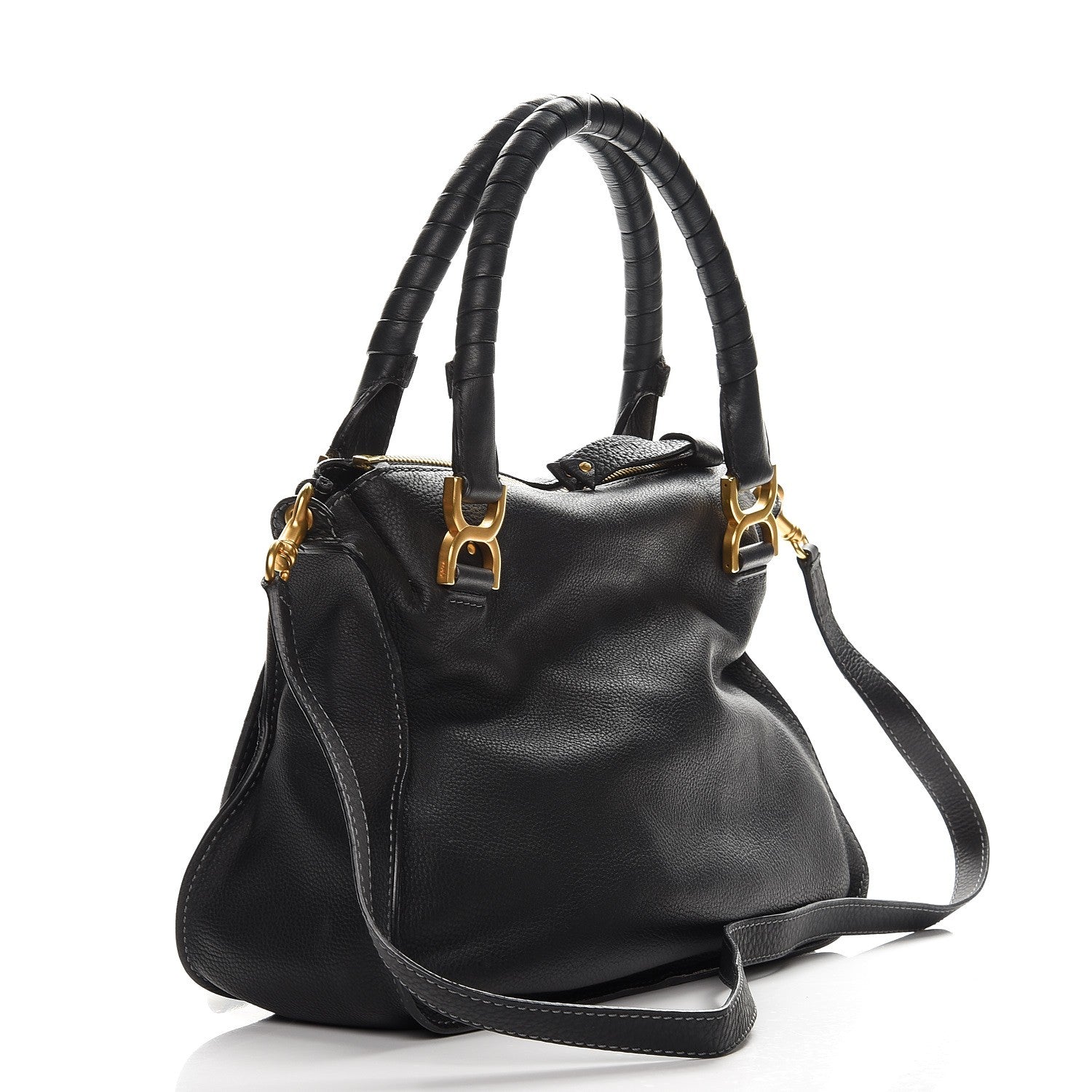 Chloe Calfskin Medium Marcie Satchel Black 4 of 11