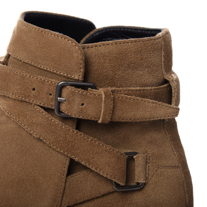 Saint Laurent Suede Womens Blake Ankle Boots 35.5 New Sigaro 10 of 11