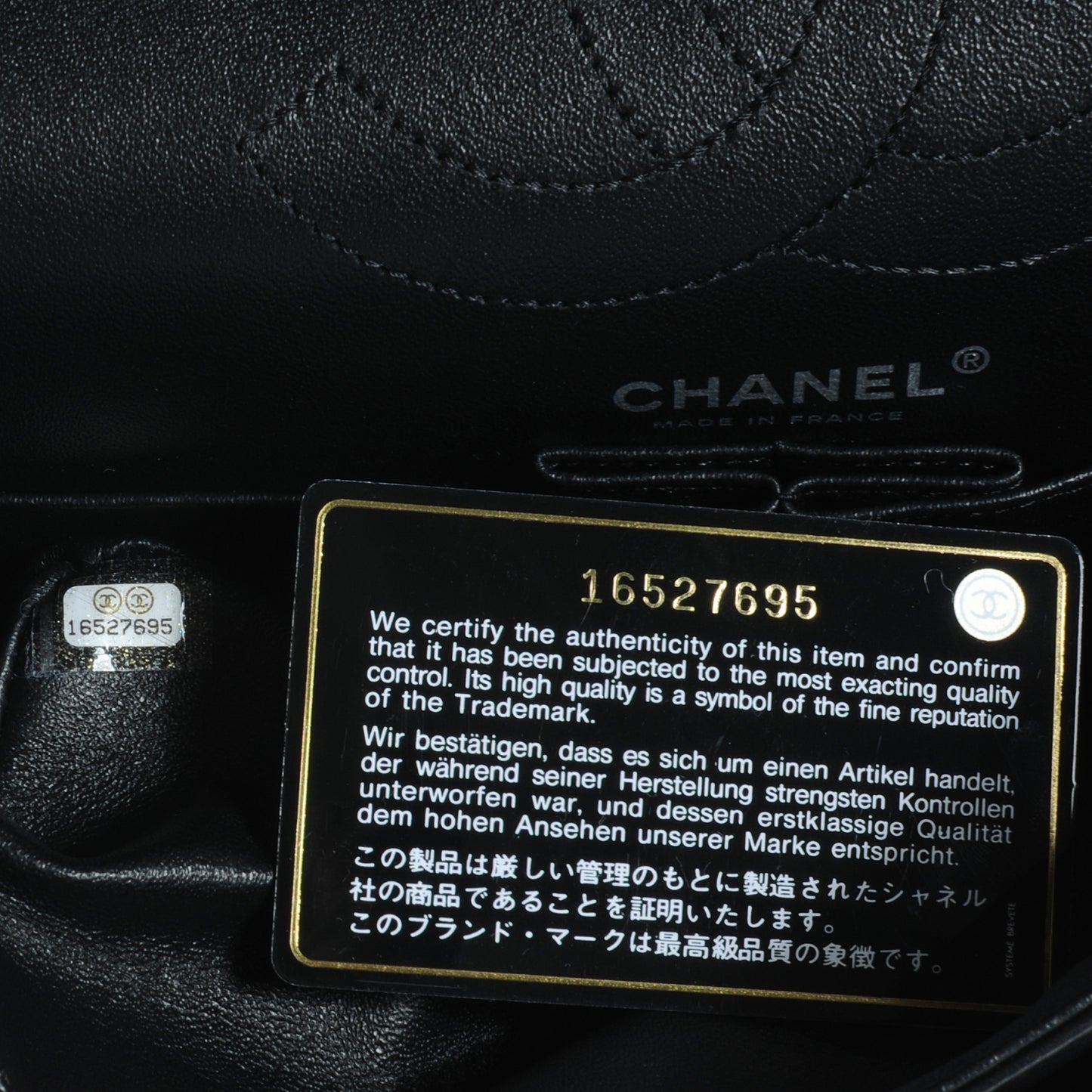 Aged Calfskin Lucky Charms 2.55 Reissue 225 Flap Black