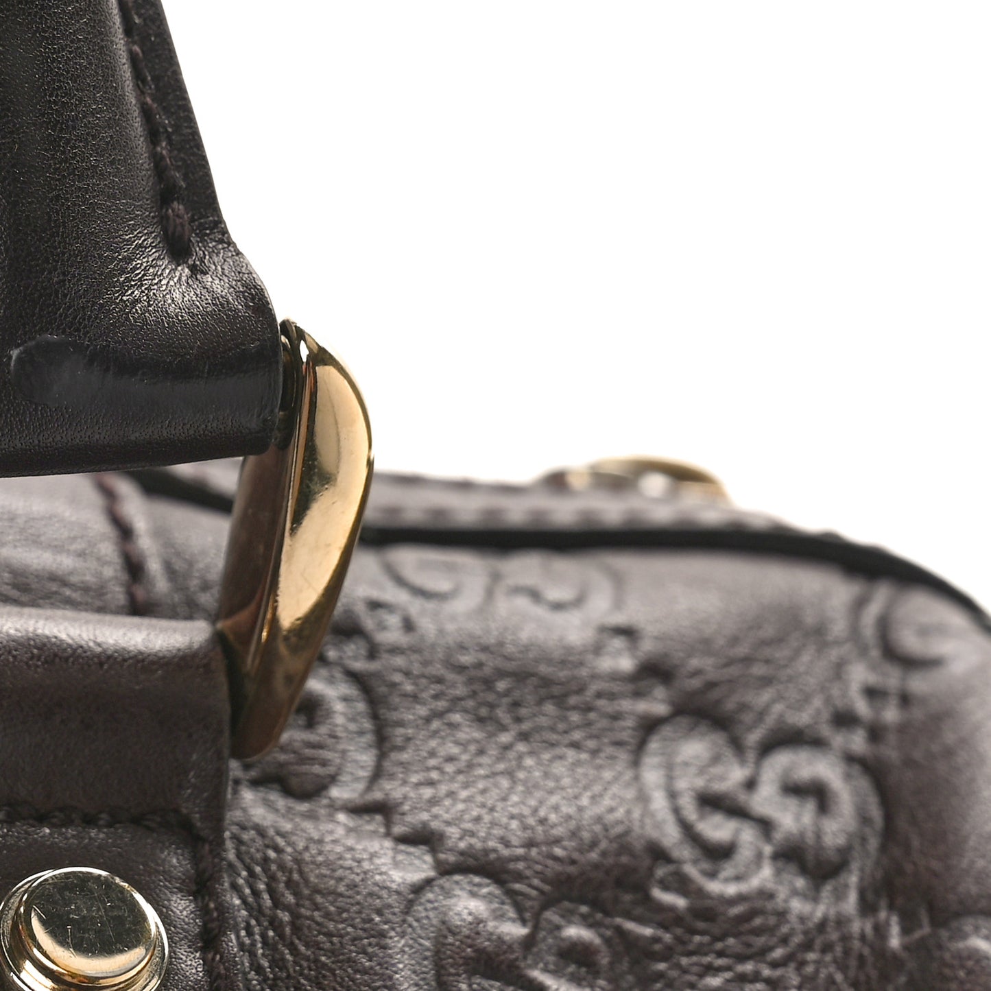 Guccissima Small Abbey Boston Dark Brown