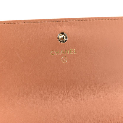 Chanel Lambskin Quilted Chanel 19 Flap Wallet Brown 6 of 9