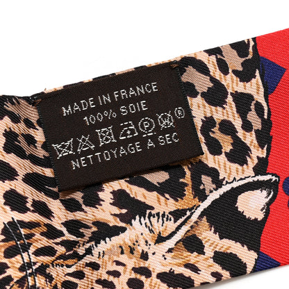 Hermes Silk Jungle Love Love Twilly Rouge Marine Fauve 3 of 4