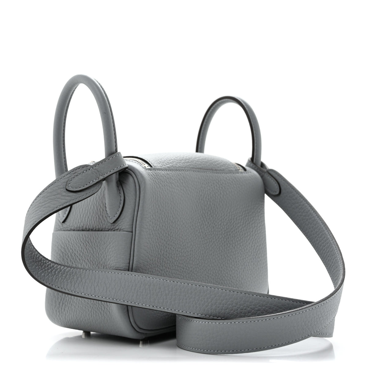 Taurillon Clemence Mini Lindy 20 Gris Pantin