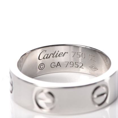 Cartier 18K White Gold 5.5mm LOVE Ring 51 5.75 4 of 4