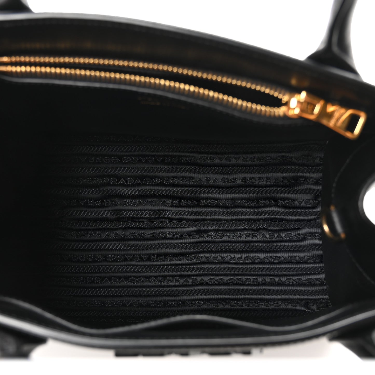 Saffiano Cuir Calfskin Small Monochrome Top Handle Tote Black