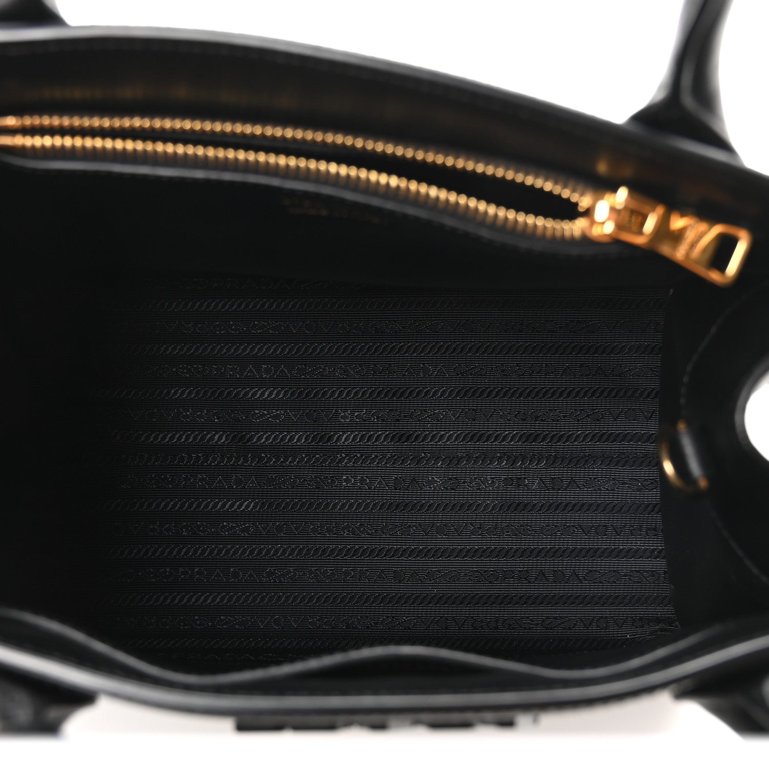 Prada Saffiano Cuir Calfskin Small Monochrome Top Handle Tote Black 5 of 9