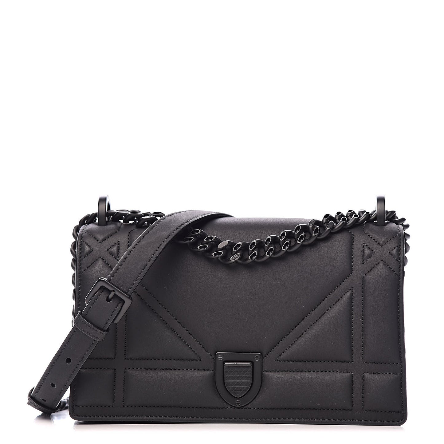 Ultra Matte Calfskin Small Diorama Flap Bag White Black
