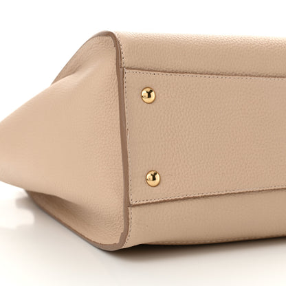 Salvatore Ferragamo Calfskin Double Handle Medium Amy New Bisque 9 of 14