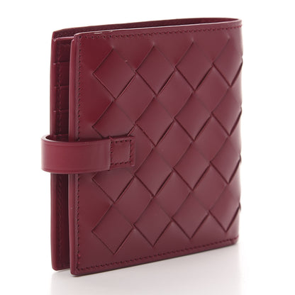 Bottega Veneta Glossy Woven Calfskin Wallet Bordeaux 3 of 6