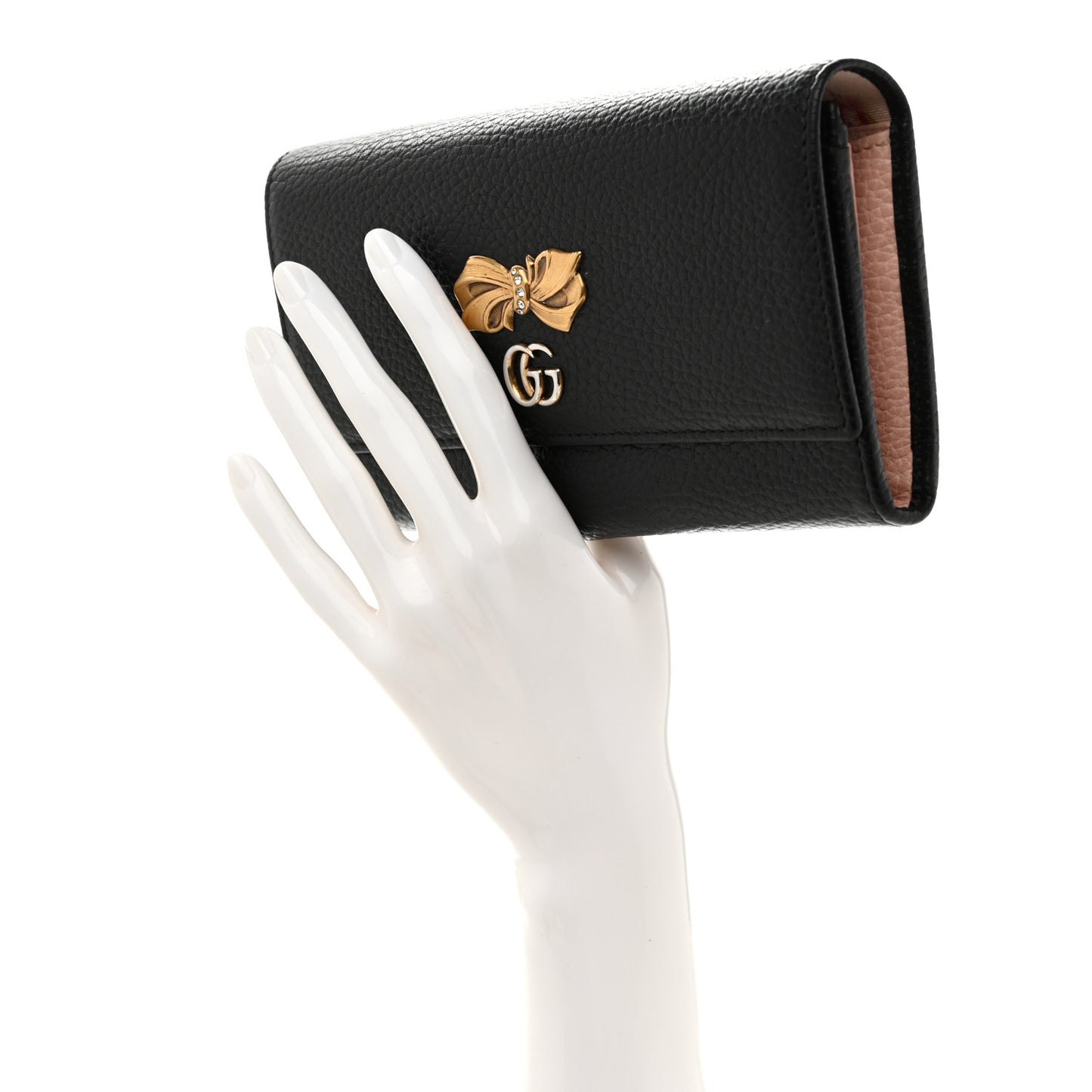 Calfskin Garden Continental Wallet Black