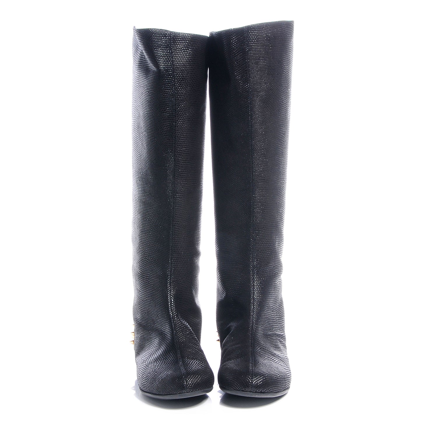 GIUSEPPEZANOTTIEmbossedStingrayLeatherSpikedCapBoots37.5NeroBlack
