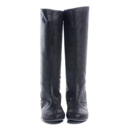 FASHIONPHILE GIUSEPPEZANOTTIEmbossedStingrayLeatherSpikedCapBoots37.5NeroBlack 2 of 5