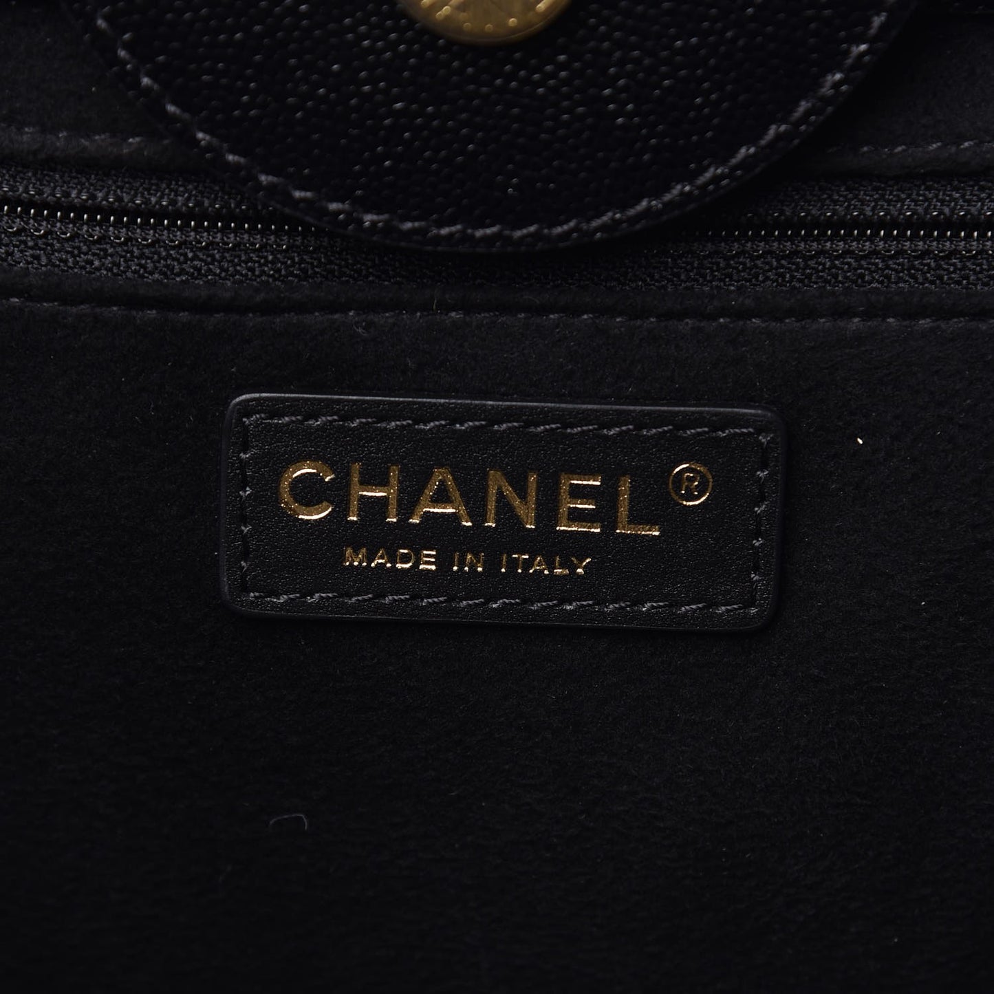 Caviar Small Studded Deauville Tote Black