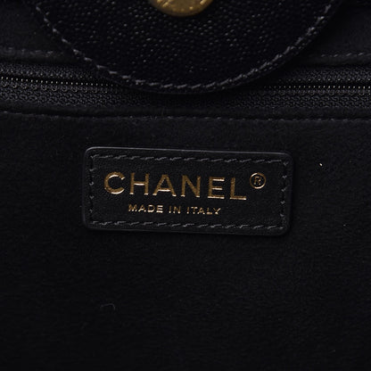 Chanel Caviar Small Studded Deauville Tote Black 6 of 7