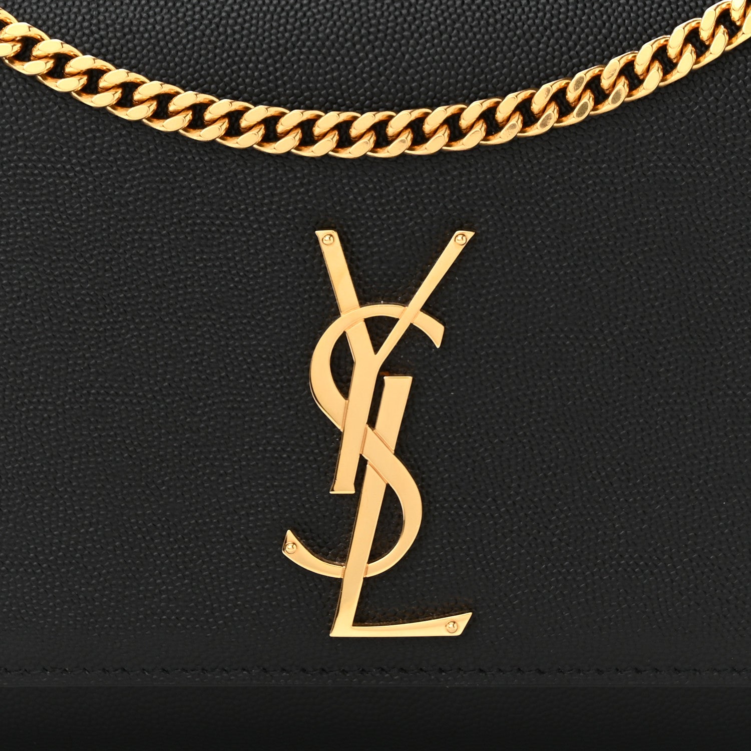 Saint Laurent SAINT LAURENT Grain De Poudre Medium Classic Monogram Kate Satchel Black 7 of 9