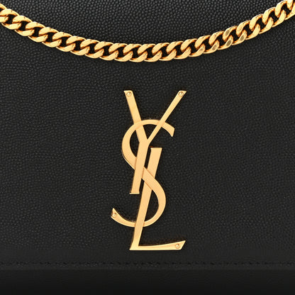 Saint Laurent SAINT LAURENT Grain De Poudre Medium Classic Monogram Kate Satchel Black 7 of 9