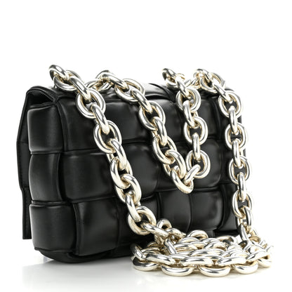 Bottega Veneta Lambskin Maxi Intreccio Padded Chain Cassette Crossbody Bag Black 2 of 10