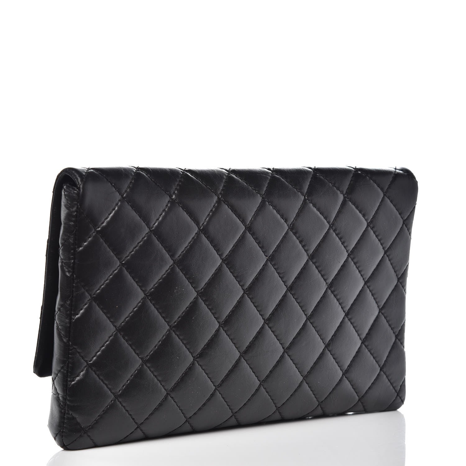 Chanel Aged Calfskin Quilted Reissue 2.55 Clutch Black 3 of 7