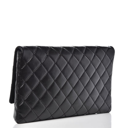 Chanel Aged Calfskin Quilted Reissue 2.55 Clutch Black 3 of 7