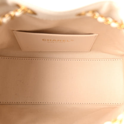 Chanel Caviar Quilted Mini Chanel 25 Handbag White 5 of 10