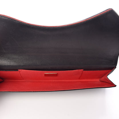 Christian Louboutin Calfskin Spikes Pigalle Clutch Black 5 of 6