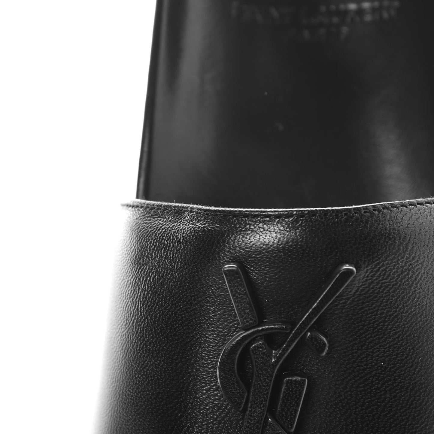 Calfskin Monogram Joan Slide Sandals 35.5 Black