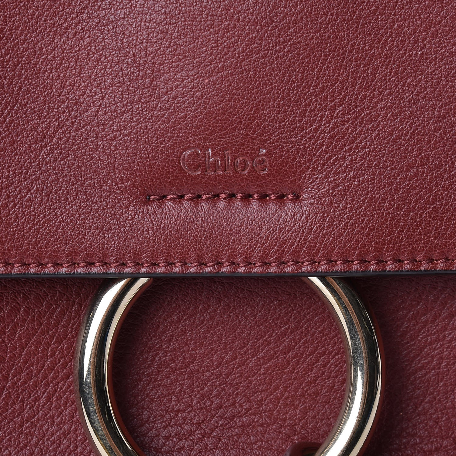 Chloe Calfskin Small Faye Day Shoulder Bag Sienna Red 6 of 9