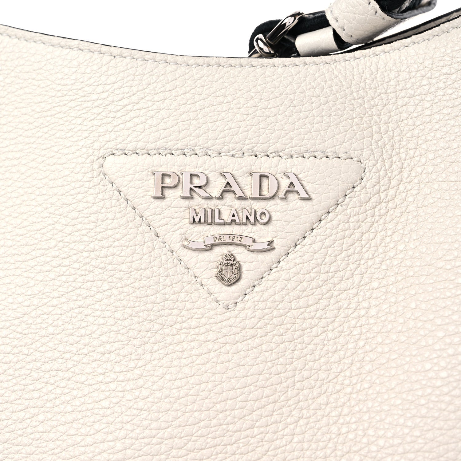 Prada Vitello Daino Soft Hobo Messenger Bag White 10 of 10