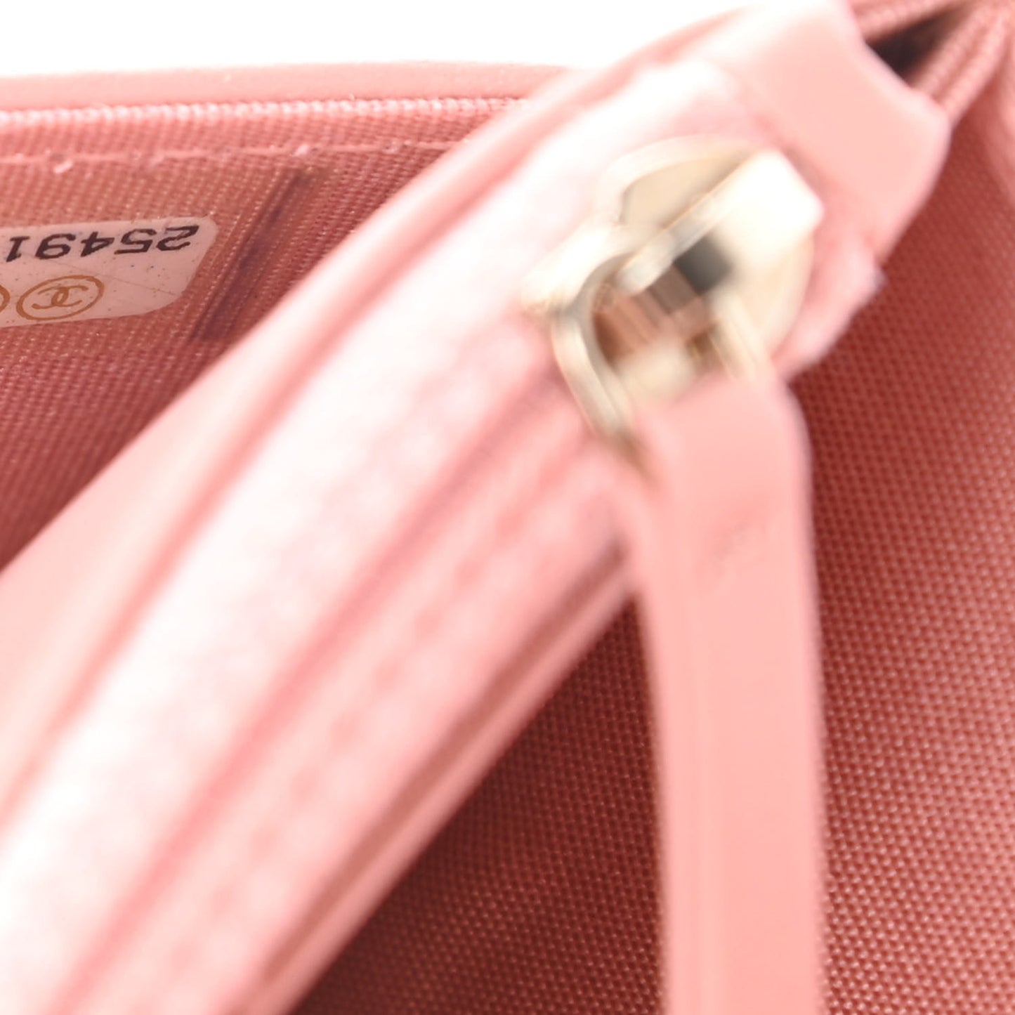Caviar Quilted Boy Wallet On Chain WOC Light Pink