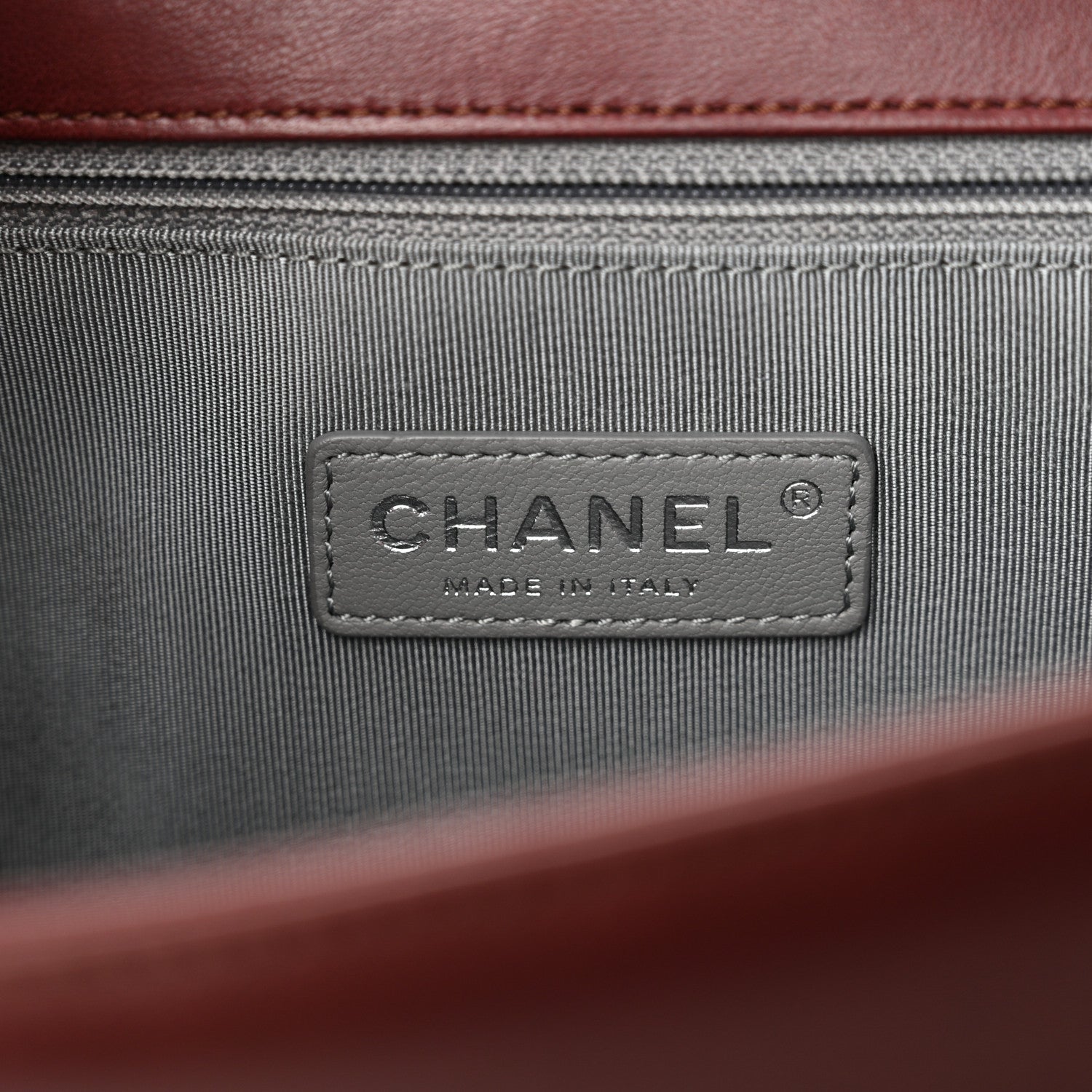 Chanel Lambskin Quilted Large Boy Flap Dark Red 6 of 15