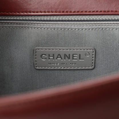 Chanel Lambskin Quilted Large Boy Flap Dark Red 6 of 15