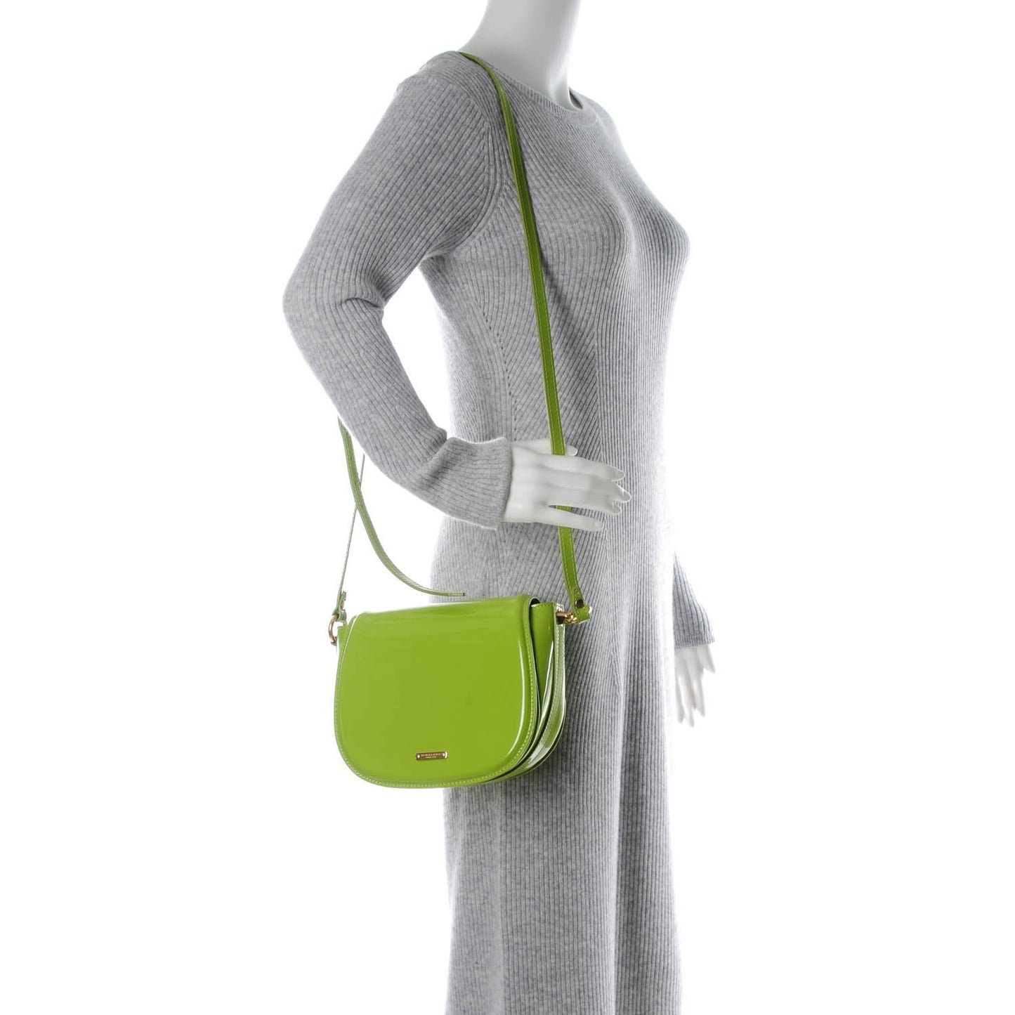 Patent Small Leigh Crossbody Bag Lemon Green