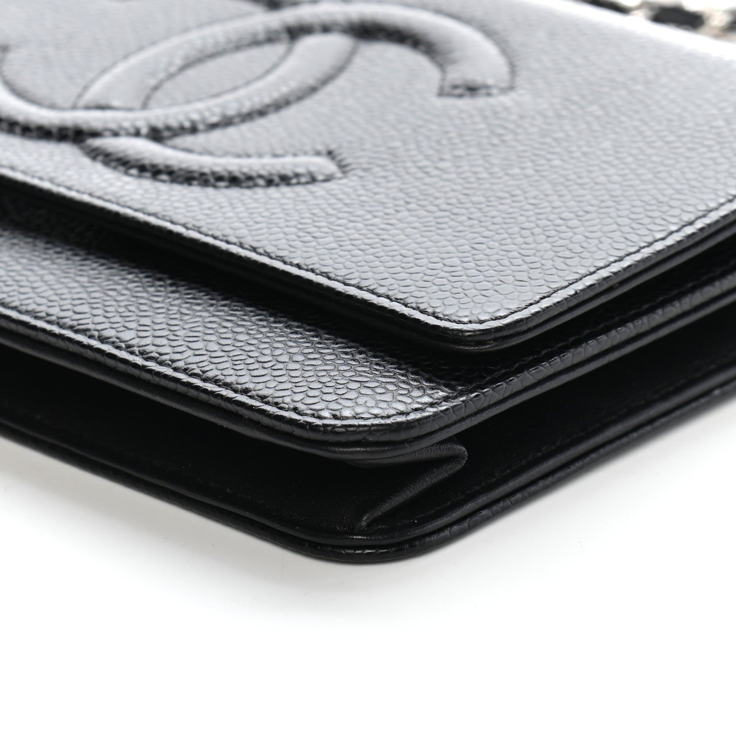 Chanel Caviar Timeless CC Wallet On Chain WOC Black 9 of 9