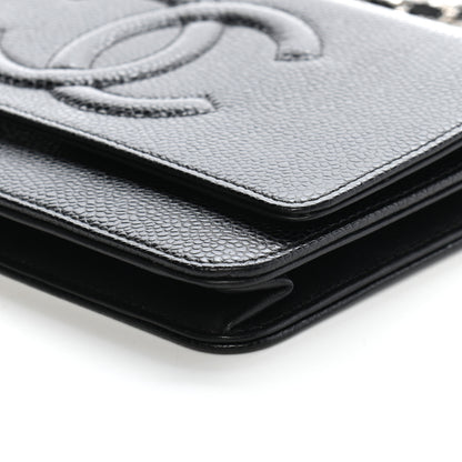 Chanel Caviar Timeless CC Wallet On Chain WOC Black 9 of 9