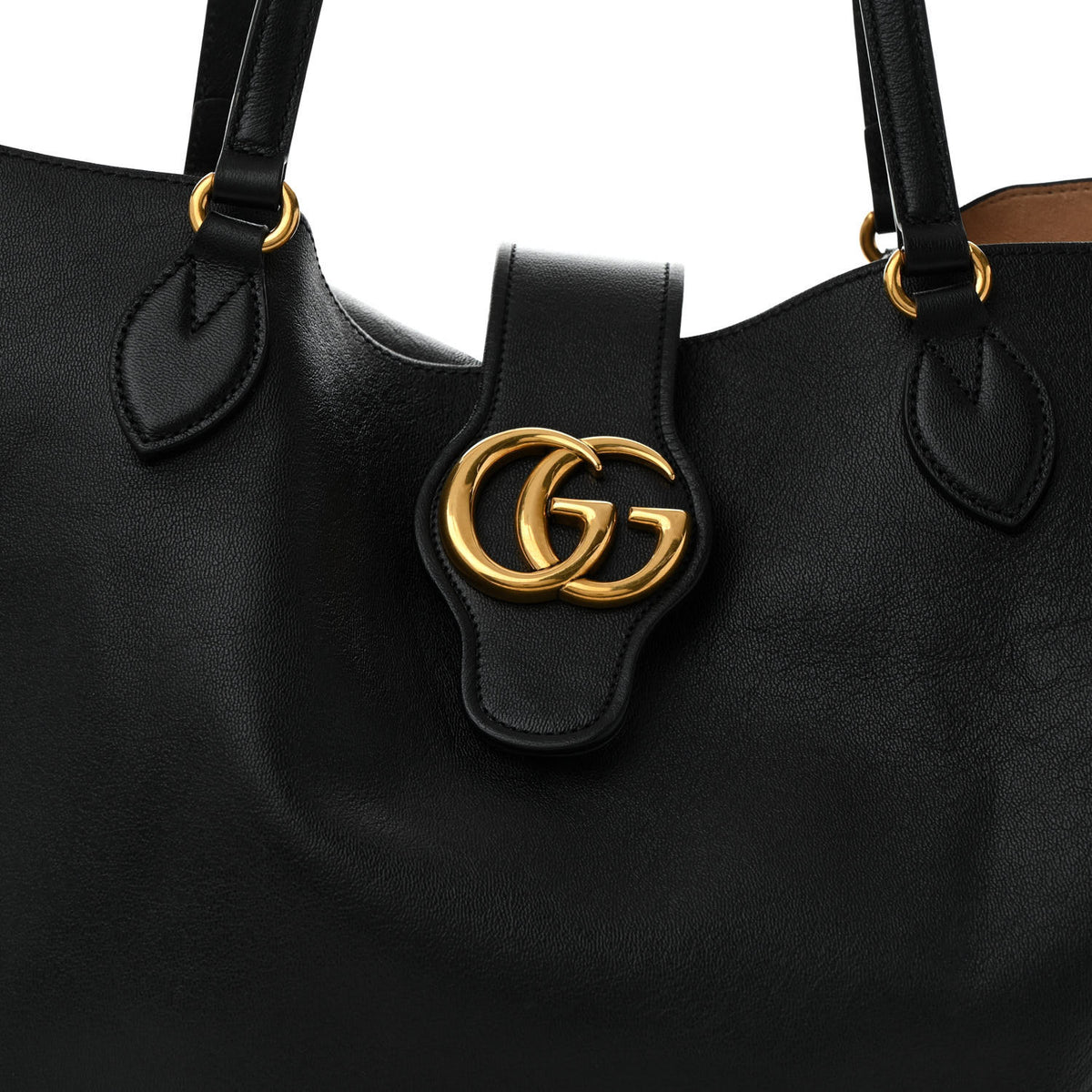 Gucci New Sakai Calfskin Lux Medium Dahlia Tote Black 8 of 13