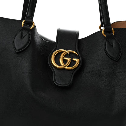 Gucci New Sakai Calfskin Lux Medium Dahlia Tote Black 8 of 13